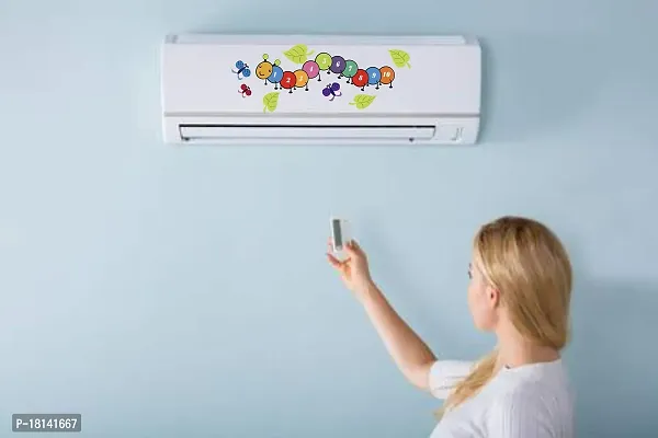 Trendy Multi Color Decorative Air Conditioner Sticker - Ac Stickerpcac140-thumb2