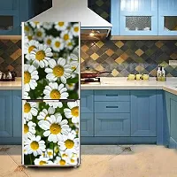 Trendy Yellow And White Flowers Group, Garden, Naturedecorative Extra Large Pvc Vinyl Fridge Sticker (Multicolor, 60 Cm X 160 Cm)Fd483Wp-thumb3