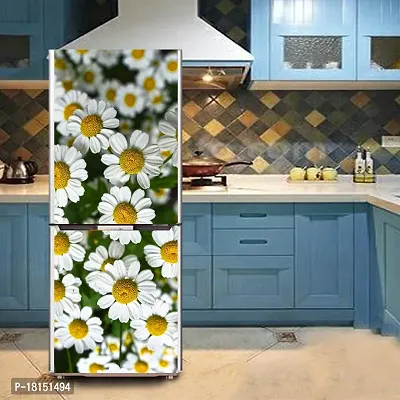 Trendy Yellow And White Flowers Group, Garden, Naturedecorative Extra Large Pvc Vinyl Fridge Sticker (Multicolor, 60 Cm X 160 Cm)Fd483Wp-thumb4