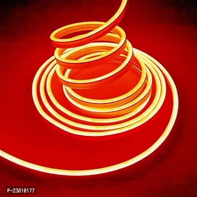 LIGHTAVERSE Led Neon Flex,8.2Ft/2.5M Orange Neon Light Strip,12V Flexible Waterproof Neon Led Strip,Silicone Led Neon Rope Light, Power Adapter Included,5 meters