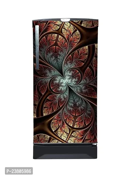 Psychedelic Collection Abstract Design Decorative Coloufull Fridge Sticker(Multicolor Vinyl 120X60)-SD_PCFS375-thumb2