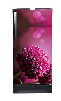 Trendy Abstract Design Coloufull Flower Decorative Fridge Sticker (Multicolor Vinyl 120X60)-thumb1