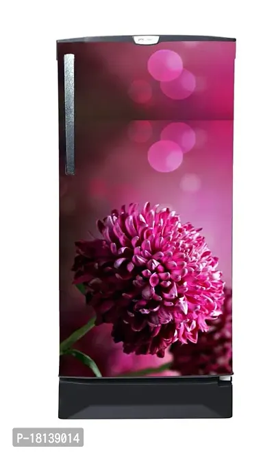 Trendy Abstract Design Coloufull Flower Decorative Fridge Sticker (Multicolor Vinyl 120X60)-thumb2