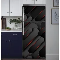 Advait Designs Abstract Decorative 3D Design with Red Light Effect Full Fridge Cover Wallpaper Extra Large Fridge Sticker for Home Decoration (PVC Vinyl Covering Area 61cm X 160cm)-MFN-thumb3