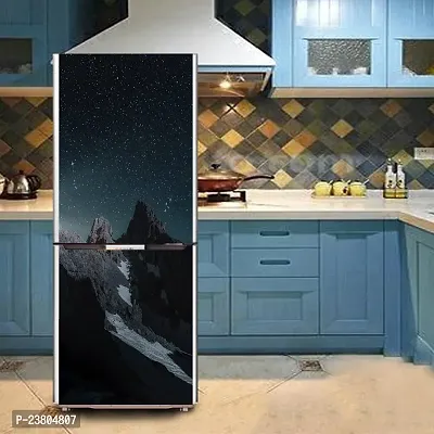 Psychedelic Collection Moon Night Star Sky and Large mountainDecorative Extra Large PVC Vinyl Fridge Sticker (Multicolor, 60 cm X 160 cm)_FD404_WP-thumb4