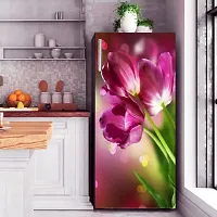 Psychedelic Collection Abstract Design Colourfull Flower Fridge Wrap Decorative Sticker (120 CmX60Cm)-thumb1