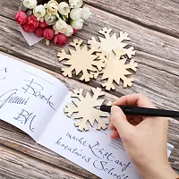 Psychedelic Collection Paintable Blank Wood Snowflake Wooden Laser Cut for Decoration DIY Prodcuts (Pack of 50)-thumb3