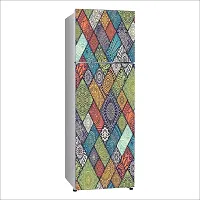 Psychedelic Collection Mandala patternDecorative Extra Large PVC Vinyl Fridge Sticker (Multicolor, 60 cm X 160 cm)-thumb1