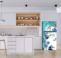 Trendy Abstract Flower And Butterflies Design Fridge Wrap Decorative Sticker (120 Cmx60Cm)-thumb3