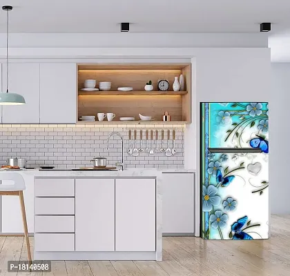 Trendy Abstract Flower And Butterflies Design Fridge Wrap Decorative Sticker (120 Cmx60Cm)-thumb4