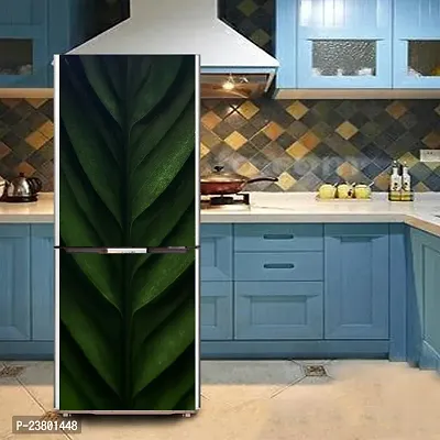 Psychedelic Collection Decorative Close up Plant stem Banana Leaf Biology Plant Extra Large Fridge Sticker Double Single Door Decorative Fridge Sticker (PVC Vinyl, Multicolor, 60 cm X 160 cm)-thumb4