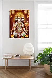 Psychedelic Collection Hanuman JI Multicolor Wall Posters 18x12-thumb1