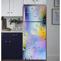 Psychedelic Collection 3D Water Dropes Colorfull Fridge Sticker (Multicolor PVC Vinyl 160x60)-thumb3