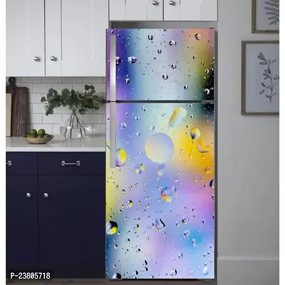 Psychedelic Collection 3D Water Dropes Colorfull Fridge Sticker (Multicolor PVC Vinyl 160x60)-thumb4