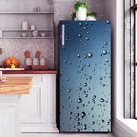 Psychedelic Collection Vinly 3D Water Drops with Blue Background Adhesive Vinyl Sticker Fridge wrap Decorative Sticker (Multicolor PVC Vinyl 120x60)-PCFS52_S-thumb1