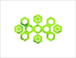 Trendy Beautiful Hexagone Set Green Acrylic Sticker Hexagon Mirror, Hexagon Mirror Wall Stickers, Mirror Stickers For Wall Large Size, Sticker Mirroracr-92 Gr-thumb2