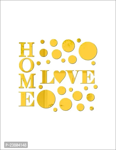 Psychedelic Collection Decorative Home Love Art Glass Golden Acrylic Sticker Hexagon Mirror, Hexagon Mirror Wall Stickers, Mirror Stickers for Wall Large Size, Sticker Mirror-thumb2