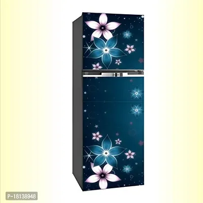 Trendy Abstract Decorative Pink Flower Vinyl Fridge Cover Wallpaper Poster Adhesive Vinyl Sticker Fridge Wrap Decorative Sticker (Pvc Vinyl Covering Area 60Cm X 160Cm )-thumb2