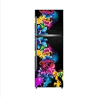 Psychedelic Collection Flower colourfull Design Painting Decorative Extra Large PVC Vinyl Fridge Sticker (Multicolor, 60 cm X 160 cm)-thumb2