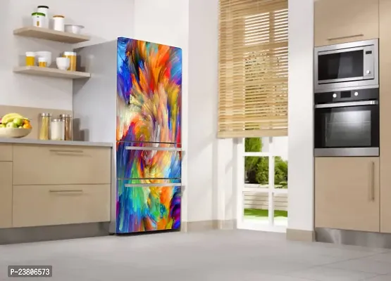 Psychedelic Collection Abstract colourfull Painting Fridge Sticker Fridge wrap Decorative Sticker (PVC Vinyl 60cm X 160cm)-PSY_PCFS308-thumb2