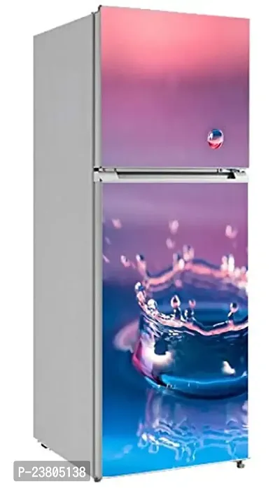 Psychedelic Collection Vinly Water Drop in A PondDecorative Extra Large PVC Vinyl Fridge Sticker (Multicolor, 60 cm X 160 cm)_PCFS33_WP-thumb2