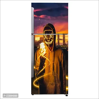 Psychedelic Collection neon mask Guy mask led Purge mask Gas mask cloudDecorative Extra Large PVC Vinyl Fridge Sticker (Multicolor, 60 cm X 160 cm)-thumb0