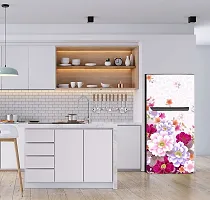 Psychedelic Collection Abstract Design Colourfull Flower Fridge Wrap Decorative Sticker (120 CmX60Cm )-thumb3