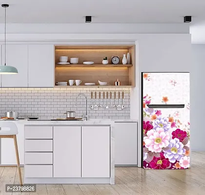 Psychedelic Collection Abstract Design Colourfull Flower Fridge Wrap Decorative Sticker (120 CmX60Cm )-thumb4