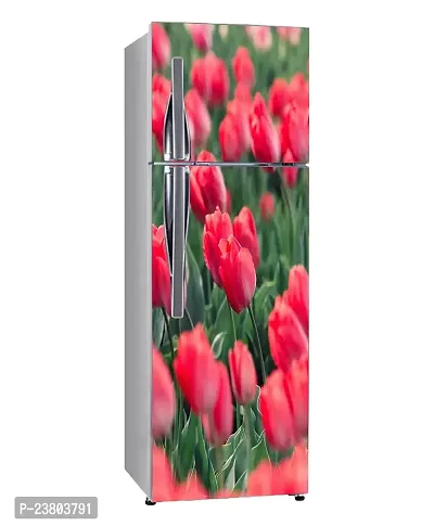 Psychedelic Collection Roses gardenDecorative Extra Large PVC Vinyl Fridge Sticker (Multicolor, 60 cm X 160 cm)-thumb2