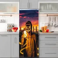 Psychedelic Collection neon mask Guy mask led Purge mask Gas mask cloudDecorative Extra Large PVC Vinyl Fridge Sticker (Multicolor, 60 cm X 160 cm)-thumb3