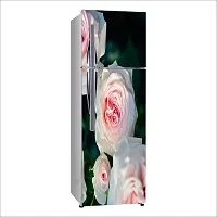 Trendy Pink Rose With Blurr Backgrounddecorative Extra Large Pvc Vinyl Fridge Sticker (Multicolor, 60 Cm X 160 Cm)-thumb1