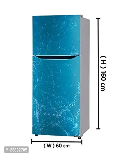 Psychedelic Collection Blue Water Sky Decorative Extra Large PVC Vinyl Fridge Sticker (Multicolor, 60 cm X 160 cm)-thumb3