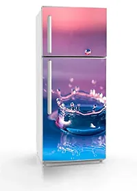 Psychedelic Collection Vinly Water Drop in A PondDecorative Extra Large PVC Vinyl Fridge Sticker (Multicolor, 60 cm X 160 cm)_PCFS33_WP-thumb3