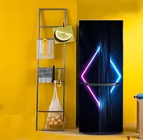 Psychedelic Collection Glowing Triangle neonDecorative Extra Large PVC Vinyl Fridge Sticker (Multicolor, 60 cm X 160 cm)-thumb4