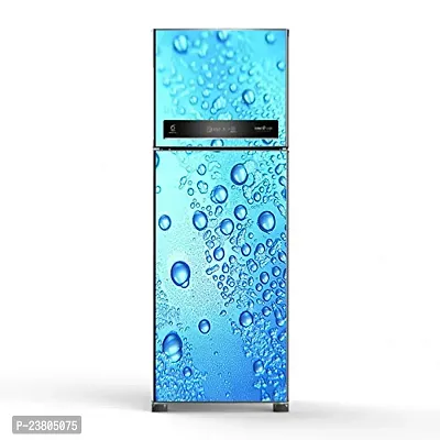 Psychedelic Collection Vinly 3D Water Drops with Blue BackgroundDecorative Extra Large PVC Vinyl Fridge Sticker (Multicolor, 60 cm X 160 cm)_PCFS50_WP-thumb4