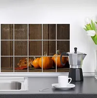 Trendy Pumpkin Waterproof Kitchen Sticker (Multicolor Pvc Vinyl 50X80)Pckw186-thumb3