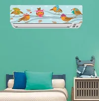 Psychedelic Collection Decorative Birds with hat Ac Sticker (Multicolor PVC Vinyl 30x91)-thumb1