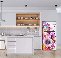 Psychedelic Collection Abstract Design Colourfull Flower Fridge Wrap Decorative Sticker (120 CmX60Cm)-thumb3