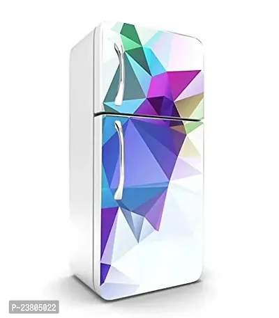 Psychedelic Collection HD Multicolor Diamond Cut Look Decorative Extra Large PVC Vinyl Fridge Sticker (Multicolor, 60 cm X 160 cm)_PCFS153_WP