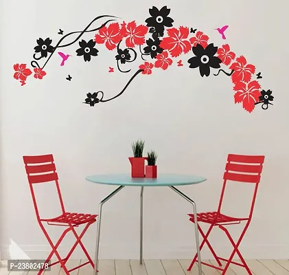 Psychedelic Collection Decorative Tree Branch Decorative Wall Sticker (PVC Vinyl, Multicolor, W 132 cm X H 54 cm)-thumb5