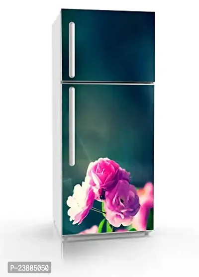 Psychedelic Collection Vinly 3D Colourful FlowerDecorative Extra Large PVC Vinyl Fridge Sticker (Multicolor, 60 cm X 160 cm)_PCFS79_WP-thumb2