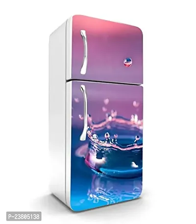 Psychedelic Collection Vinly Water Drop in A PondDecorative Extra Large PVC Vinyl Fridge Sticker (Multicolor, 60 cm X 160 cm)_PCFS33_WP