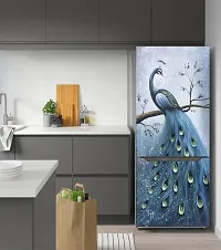 Psychedelic Collection Fridge Sticker Beautiful Peacock Painting for Fridge wrap Decorative Sticker (PVC Vinyl 60x160)-thumb3