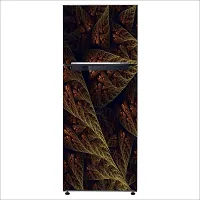 Psychedelic Collection Leaves Fractals brownDecorative Extra Large PVC Vinyl Fridge Sticker (Multicolor, 60 cm X 160 cm)-thumb2