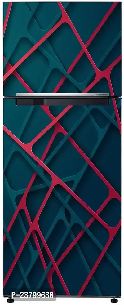 Psychedelic Collection Decorative Abstract Multicolor 3D Rectangular Shape Design Wallpaper Sticker for Fridge Decor 60 cm X 160 cm-thumb3