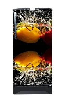 Trendy Fruit Water Splash Fridge Decorative Sticker(Multicolor Vinyl 120X60)-thumb1