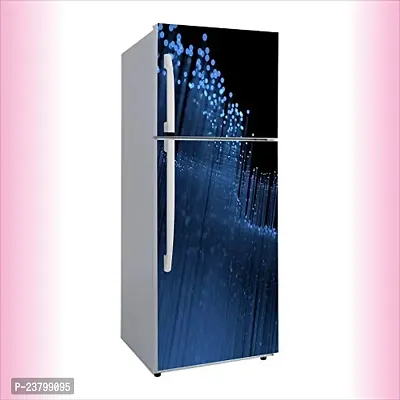 Advait Designs - abstract blue design with black background decorative fridge wrap wallpaper adhesive vinyl multicolor for fridge sticker (pvc vinyl covering area 160cm X 60cm  63 X 24 inches ) FD244