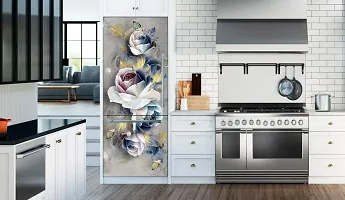 Psychedelic Collection Abstract Design Flower Fridge Sticker Fridge Wrap Decorative Sticker (PVC Vinyl 160x60)-PSY_PCFS330-thumb2