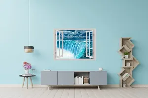 Psychedelic Collection Beautiful Natural Water Fall Window Illution Wall Sticker ( PVC Vinyl, Multicolour, Wall Covering 92 cm X 61 cm)_PCWI07-thumb3