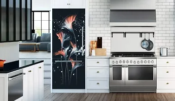 Psychedelic Collection Abstract Design Flower Fridge Sticker Fridge Wrap Decorative Sticker (PVC Vinyl 160x60)-PSY_PCFS324-thumb2